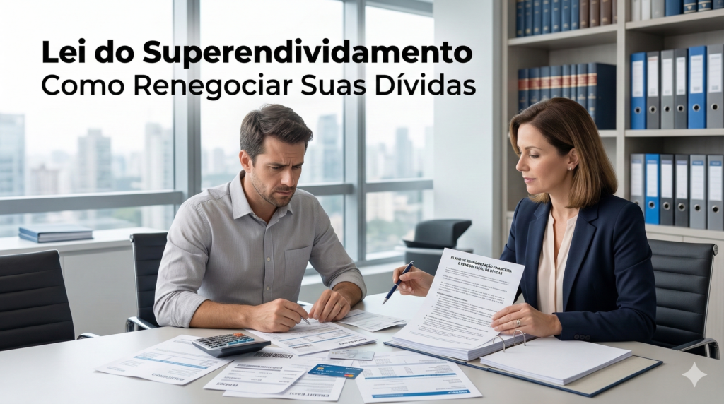 Lei do superendividamento permitindo renegociação judicial de dívidas para consumidores endividados