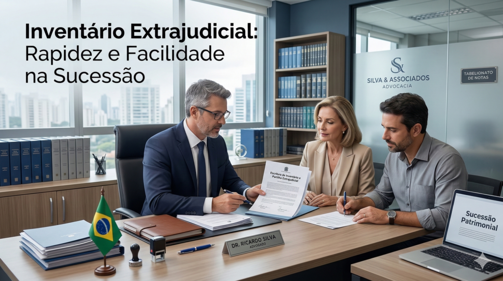 Inventário extrajudicial em cartório para partilha de bens entre herdeiros
